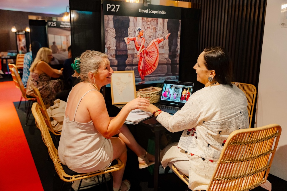 Exhibitor stand showcasing luxury APAC property