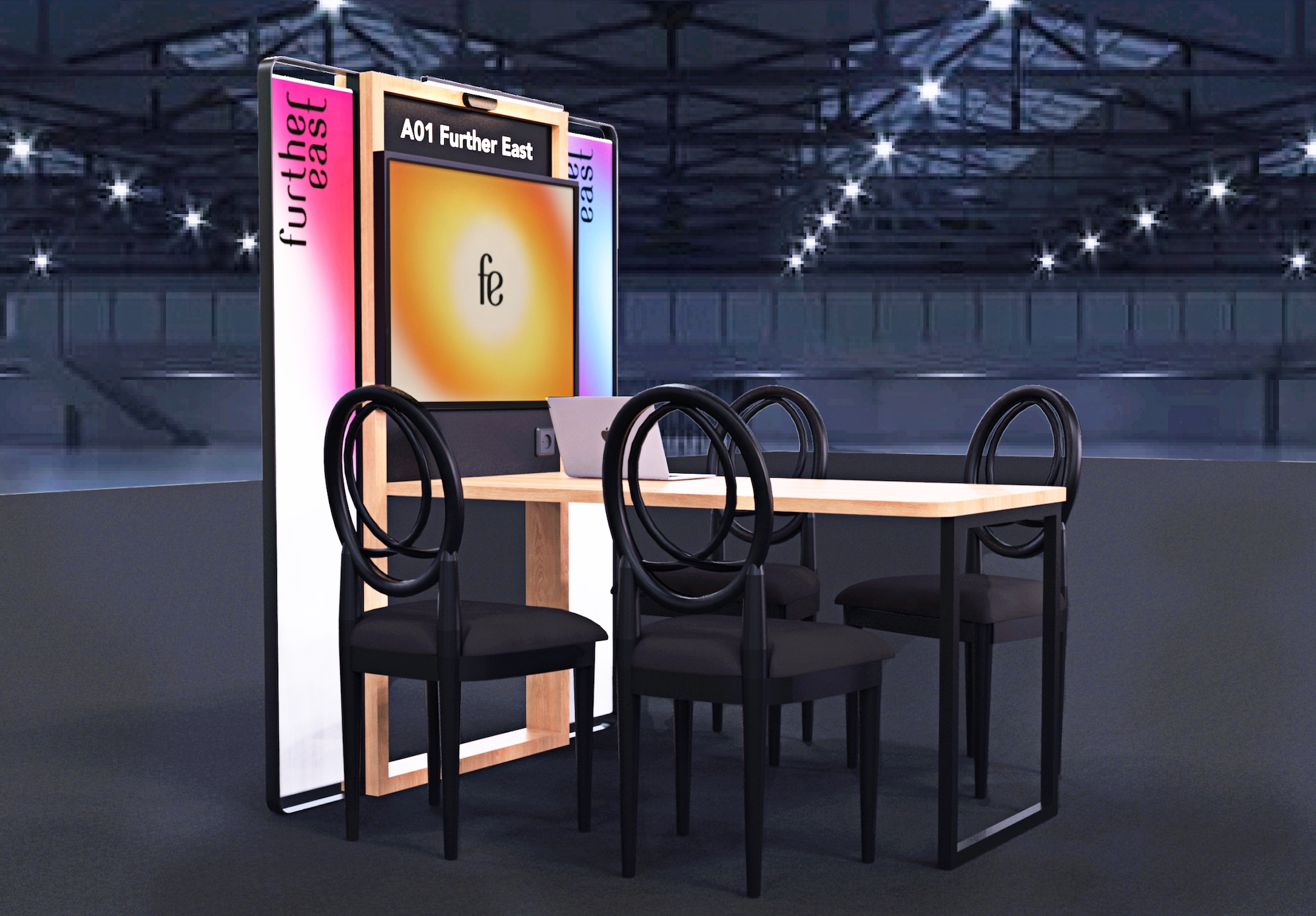 4 seated distinguished exhibitor brand design